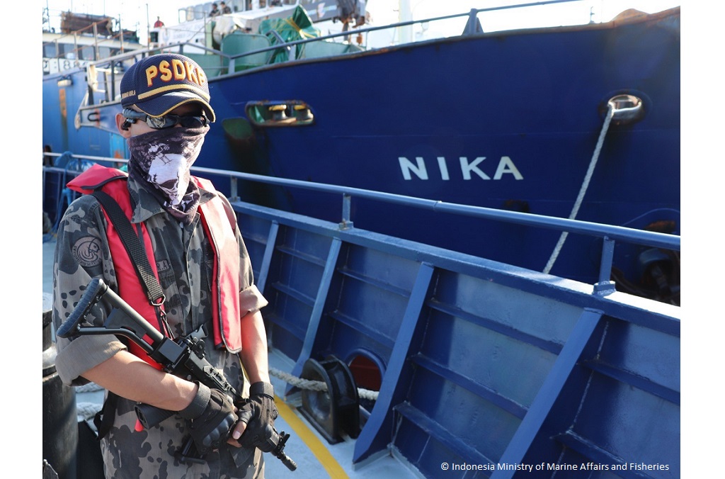 Indonesian authorities seized the MV NIKA, suspected of illegal fishing, with assistance from INTERPOL