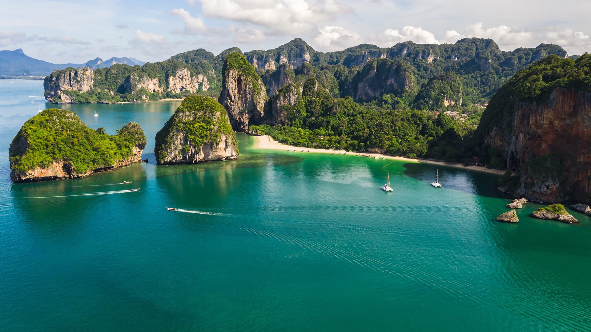 Turquoise waters of a bay in Thailand