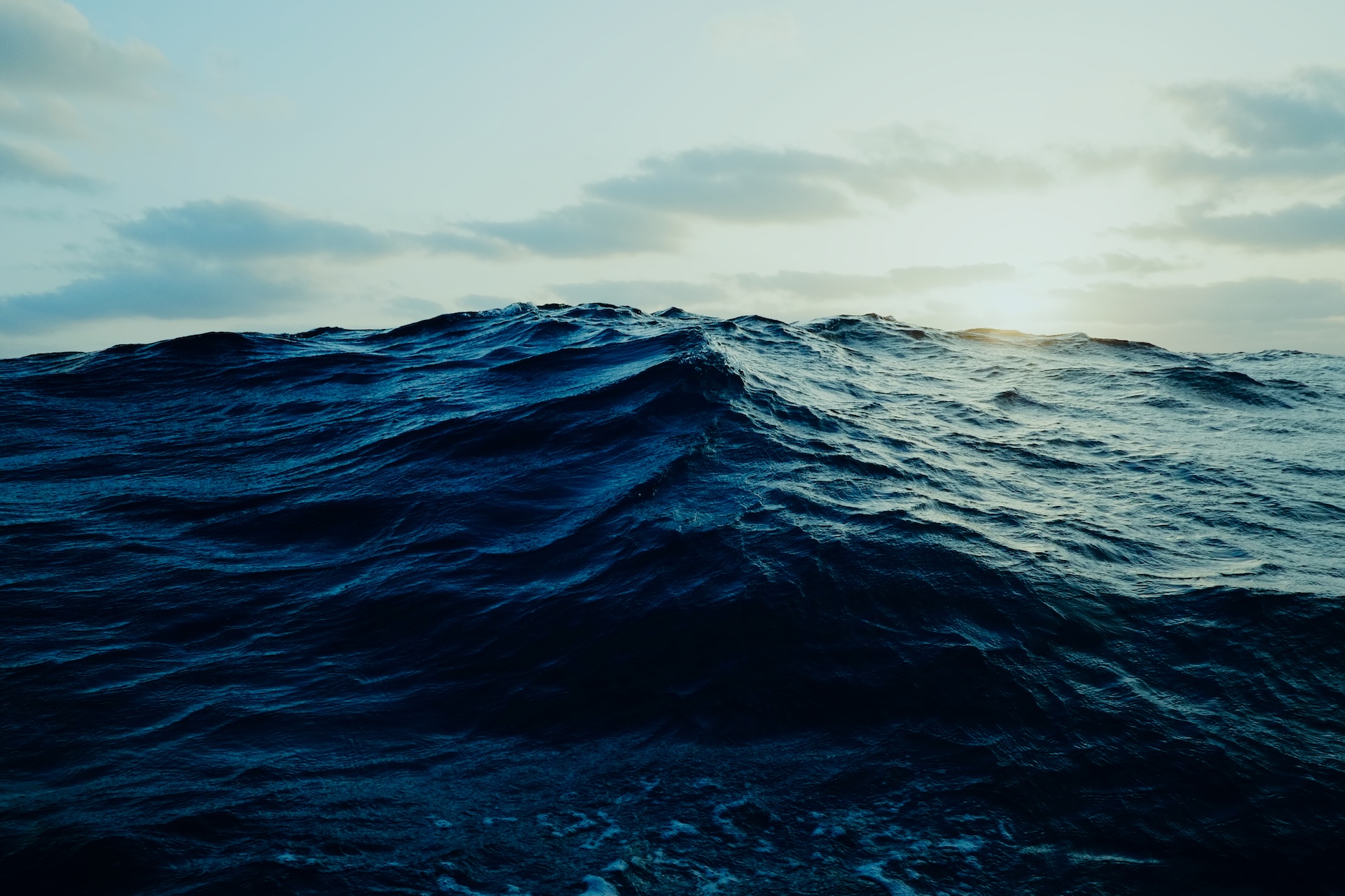 Dark ocean waves